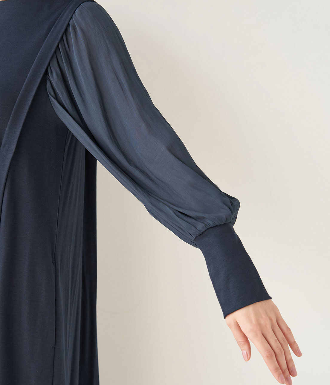 Rope&rsquo;Picnic「【一部店舗限定】【Mon E&rsquo;toile/モンエトワール】スムースコンビジャージタックDRESS」|ドレス|