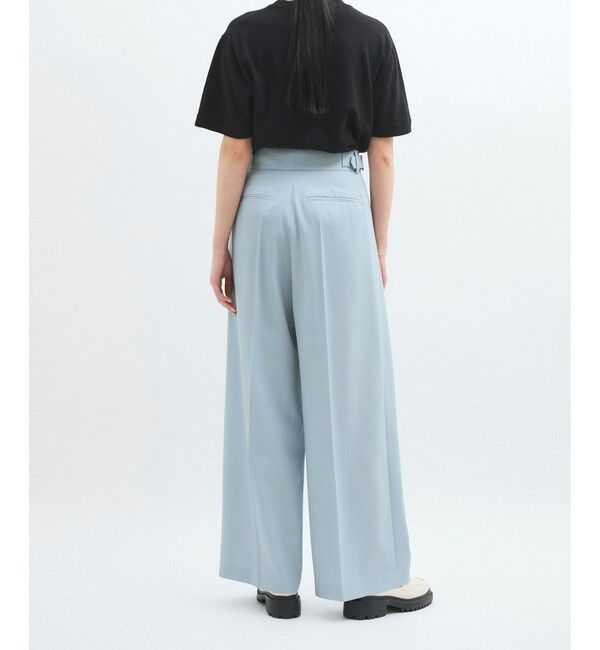 ADAM ET ROPE'「【防シワ】・【洗える】2タックワイドスラックス」|スラックス|