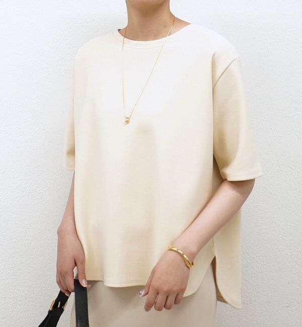  「《オン・オフ使える》カットジョーゼットハーフプルオーバー」|Tシャツ・カットソー|
