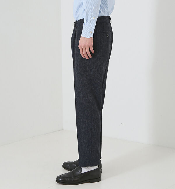 ABAHOUSE「【FLEX PANTS】サマー ミックス ツイードライク パンツ」|スラックス|
