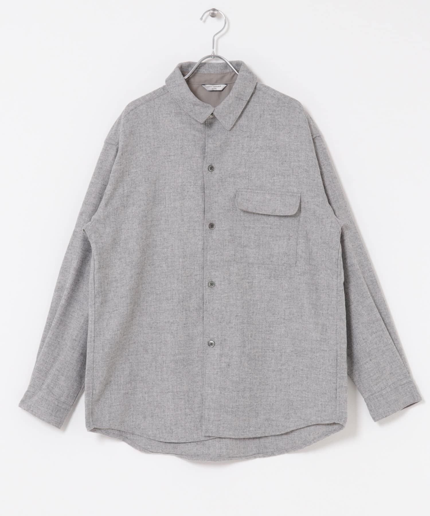 URBAN RESEARCH DOORS「フラノレギュラーカラーシャツ」|シャツ・ブラウス|