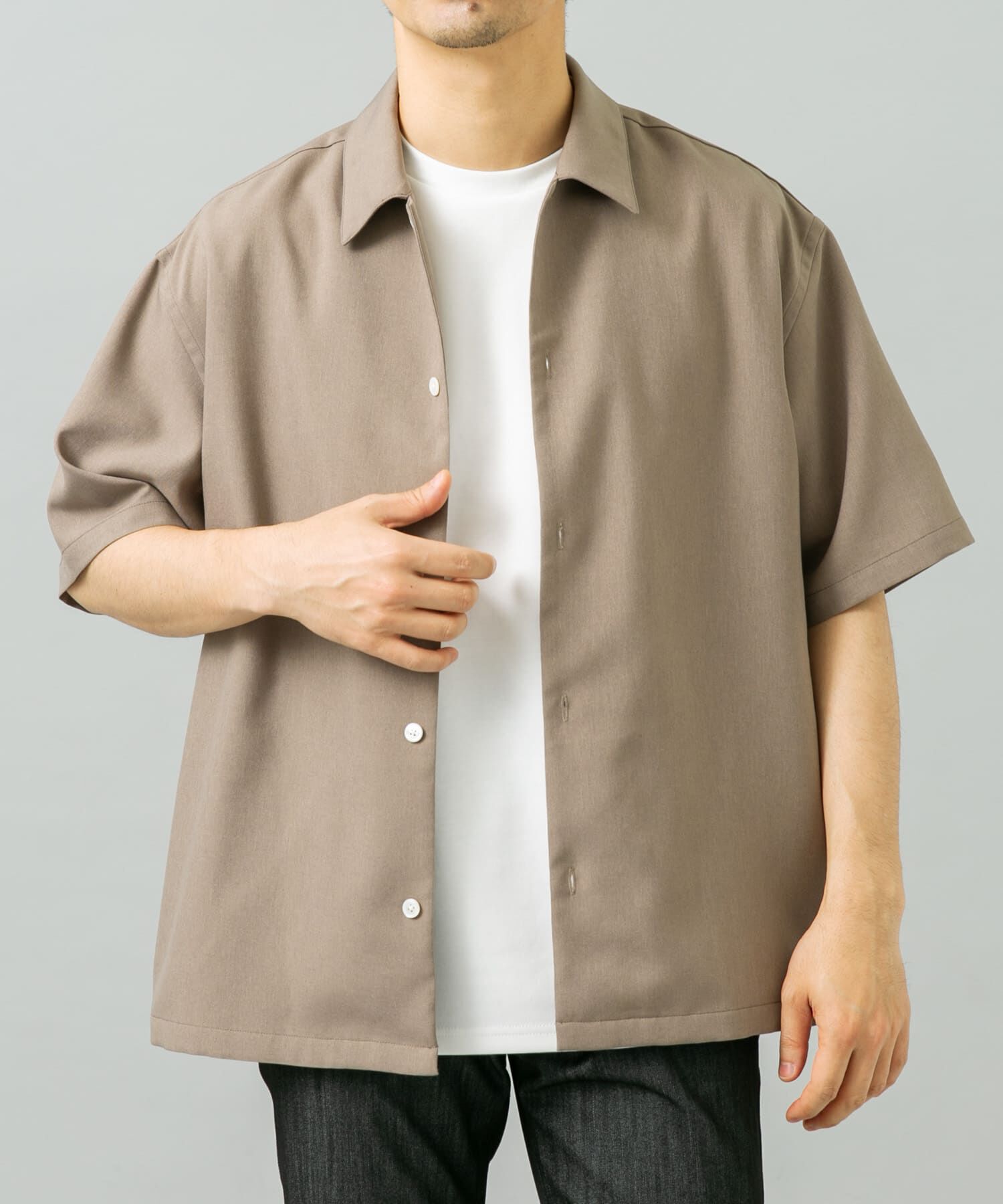 URBAN RESEARCH ROSSO「『セットアップ対応』『防シワ』サマーウール調サイドポケットシャツ」|シャツ・ブラウス|