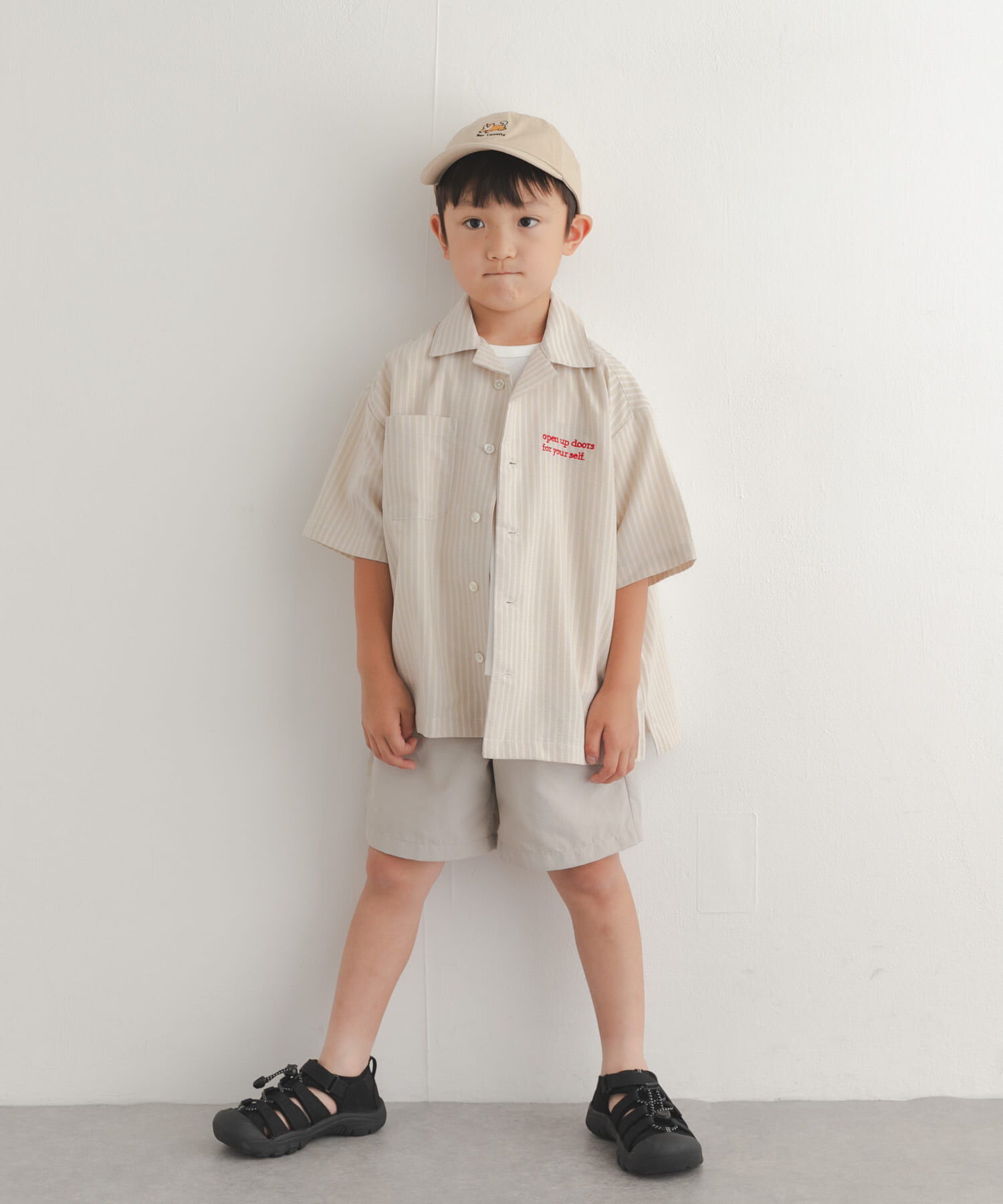 URBAN RESEARCH DOORS「『150サイズあり』ロゴ刺繍ストライプシャツ(KIDS)」|その他|