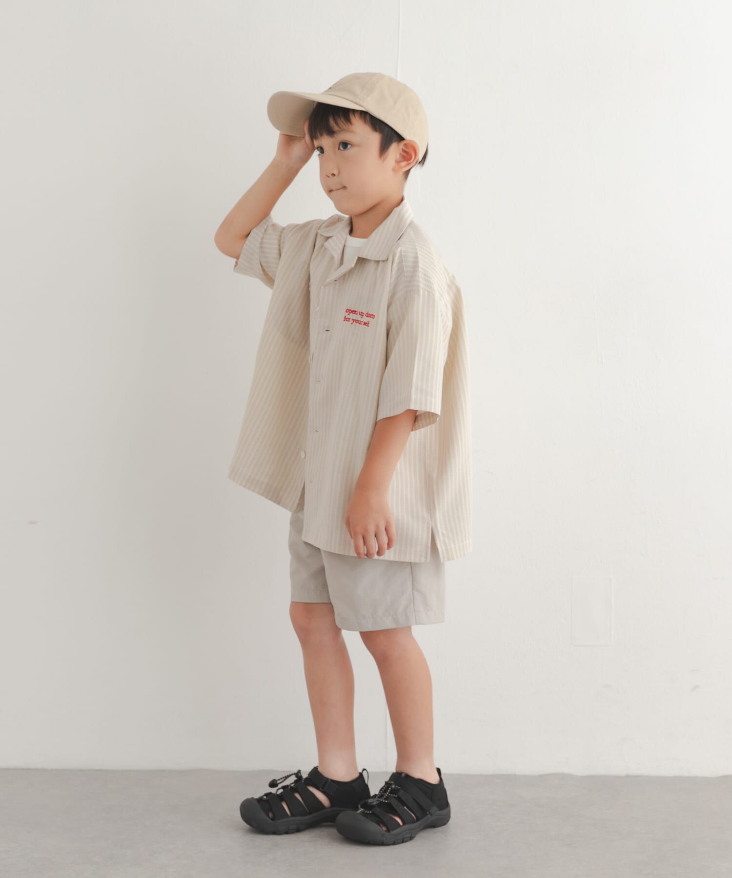 URBAN RESEARCH DOORS「『150サイズあり』ロゴ刺繍ストライプシャツ(KIDS)」|その他|