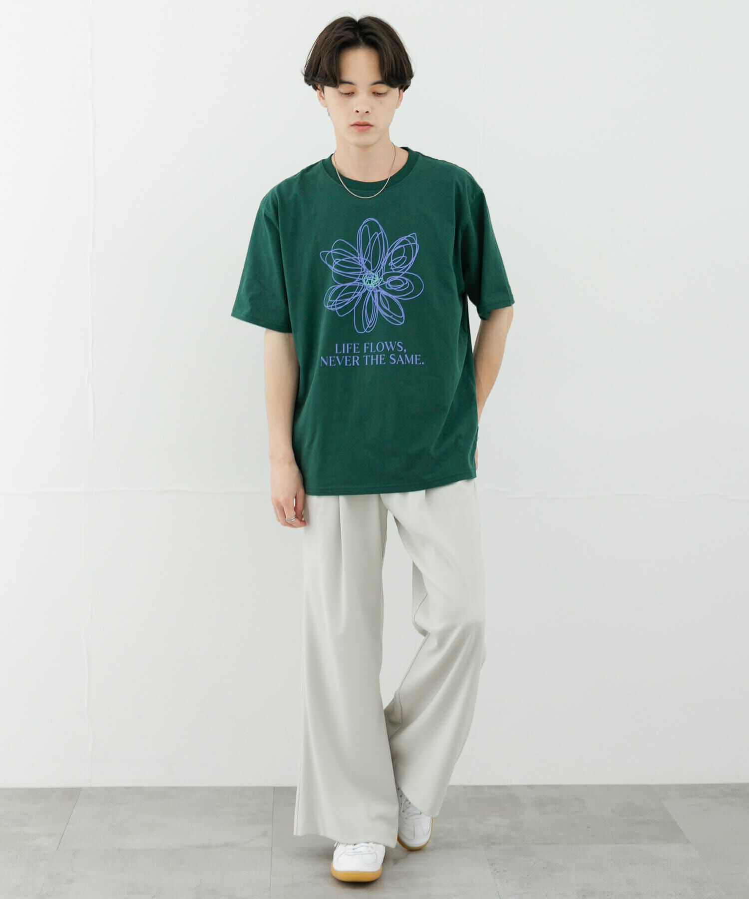 SENSE OF PLACE by URBAN RESEARCH「フラワーアートグラフィックショートスリーブTシャツ」|Tシャツ・カットソー|