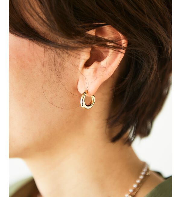 le.coeur blanc「ミニフープピアス」|ピアス|