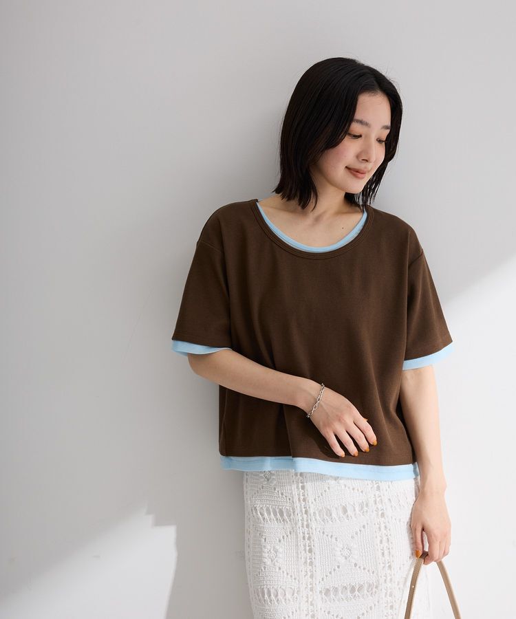 Green Parks「チュールレイヤードボックスプルオーバー」|Tシャツ・カットソー|