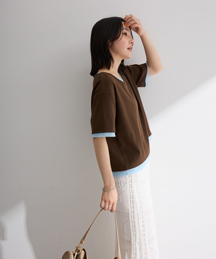 Green Parks「チュールレイヤードボックスプルオーバー」|Tシャツ・カットソー|