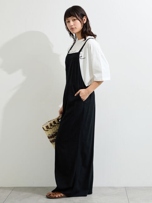 Samansa Mos2「麻レーヨンストレッチサロペット」|その他|