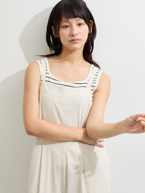 Samansa Mos2「麻レーヨンストレッチサロペット」|その他|