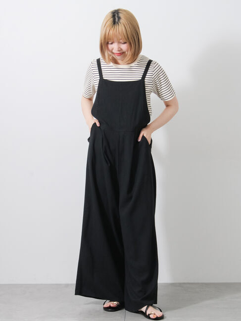 Samansa Mos2「麻レーヨンストレッチサロペット」|その他|