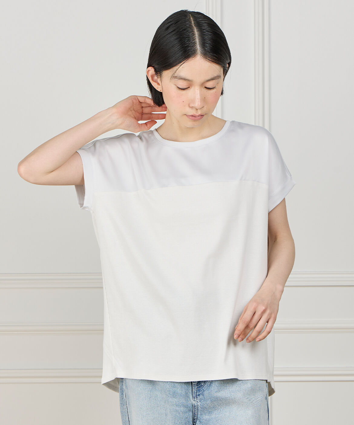 DAY by DAY it&rsquo;s international「サテン切り替えドルマンプルオーバー《スビン綿MIXフライス》」|Tシャツ・カットソー|