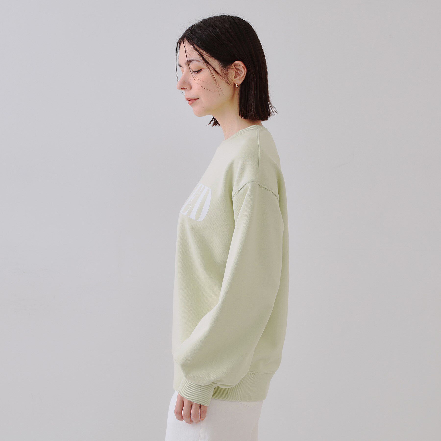OPAQUE.CLIP「フロッキーロゴスウェット【洗濯機洗い可】」|Tシャツ・カットソー|