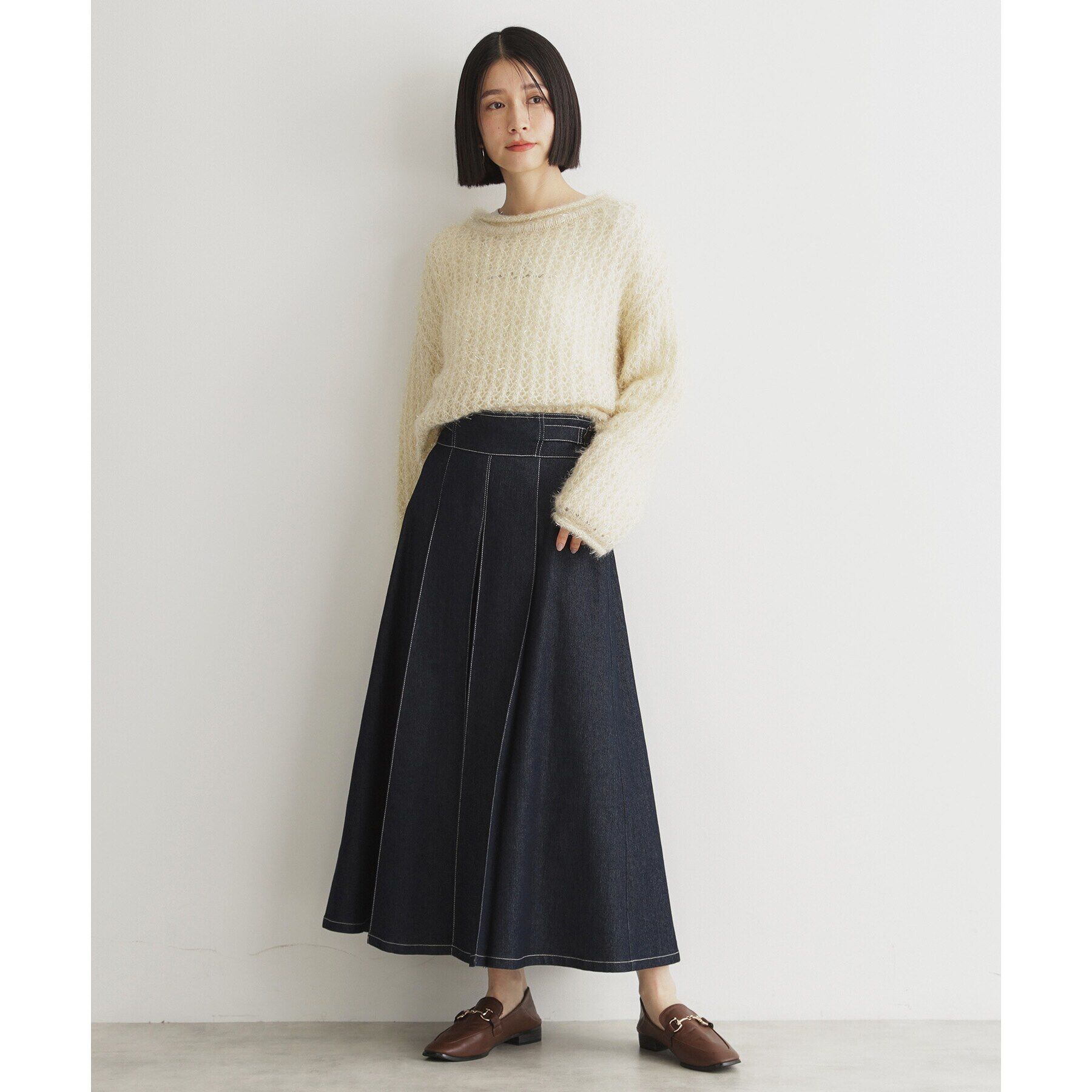 THE SHOP TK「【毛玉になりにくい】ラメメッシュニット/洗える」|ニット・セーター|