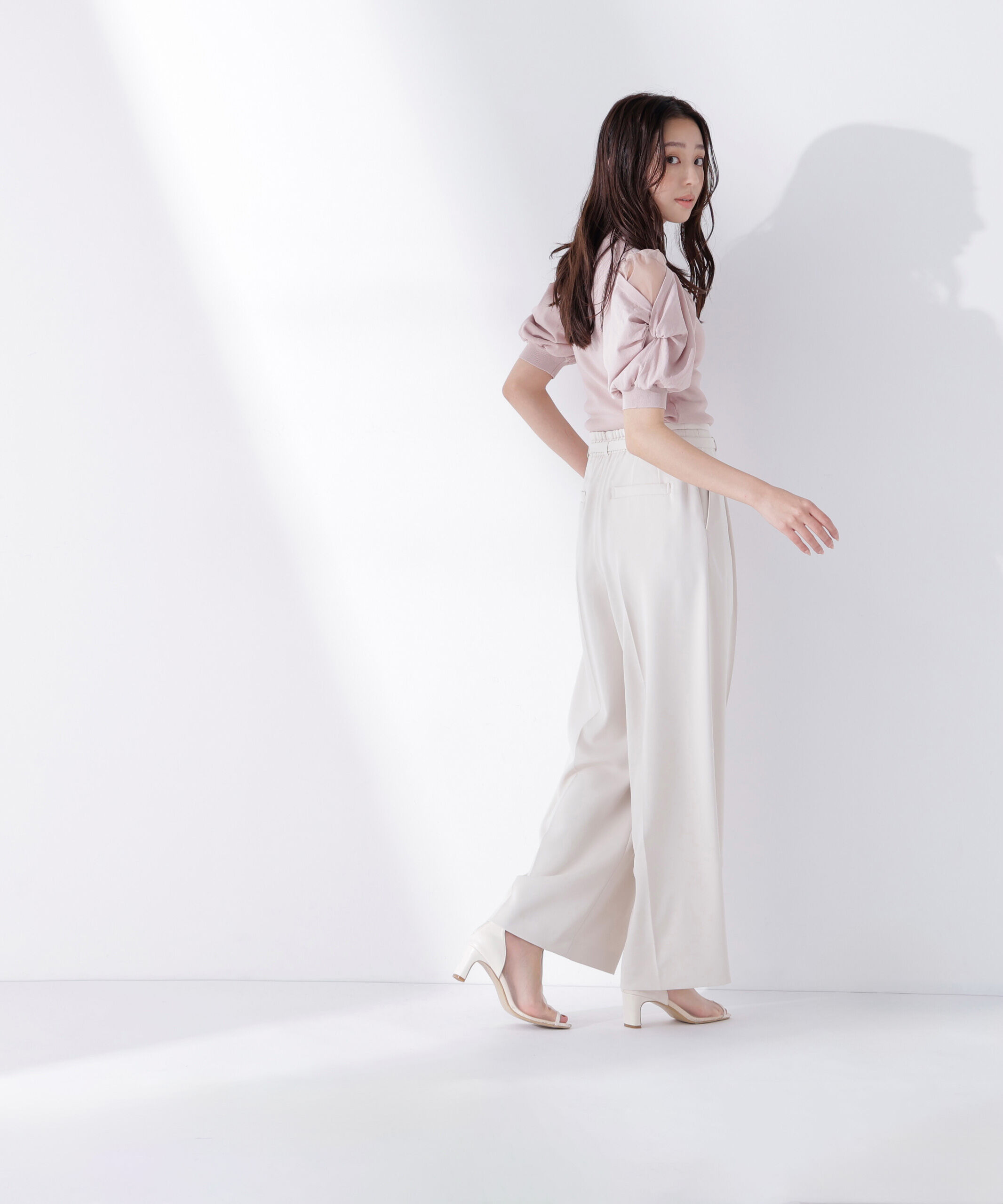  「＜骨格ウェーブ＞ハイウエストベルテッドパンツ」|その他|