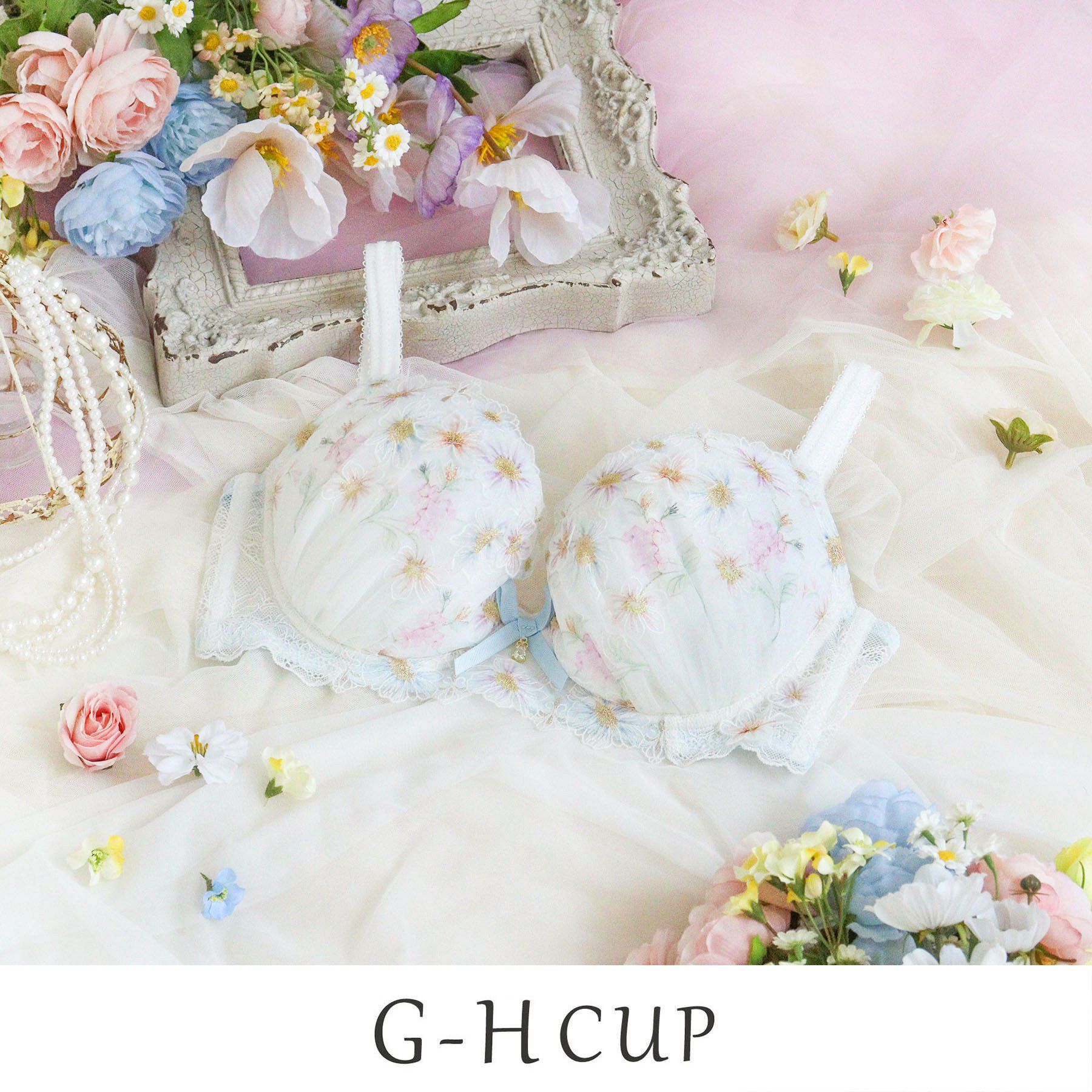 Risa Magli「アンネリー ブラジャー (G-H) ＜N Make Type＞」|インナー|ホワイト(001)