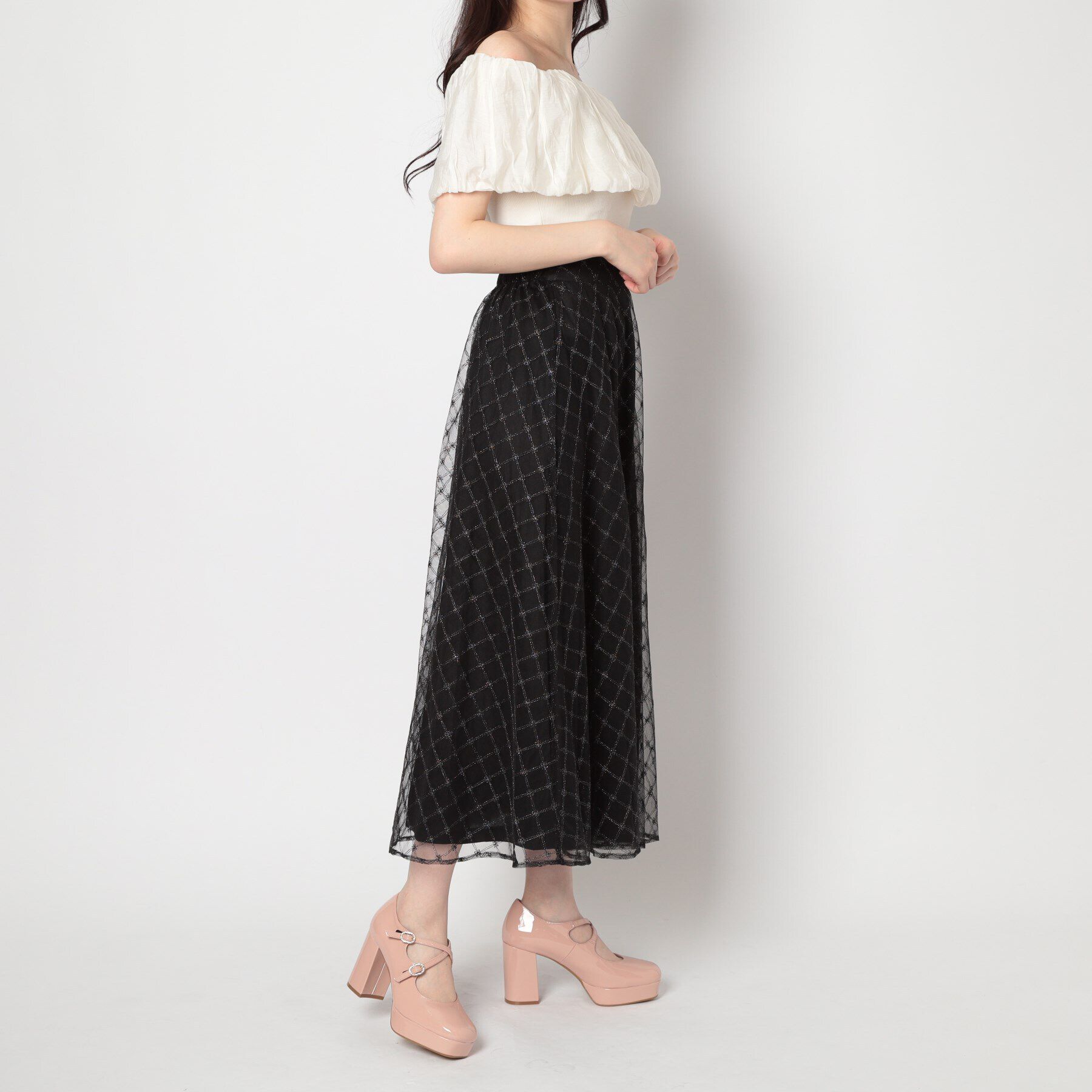 ESPERANZA「クロスダブルバックル厚底パンプス 結婚式二次会 パーティー 25SS」|パンプス|