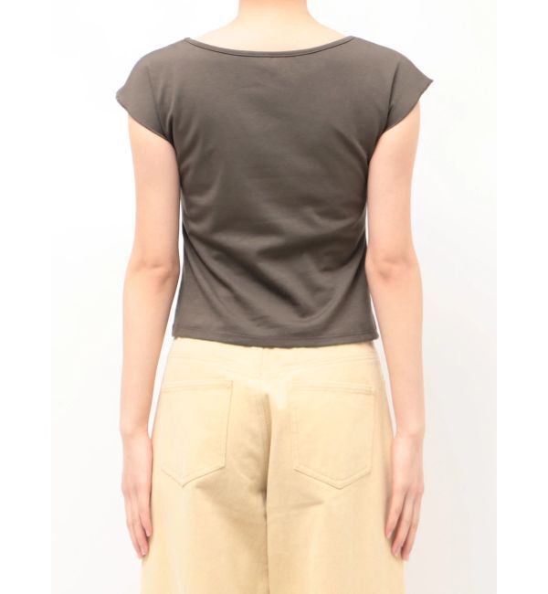 CALNAMUR「カップ付きフレンチスリーブトップス」|Tシャツ・カットソー|