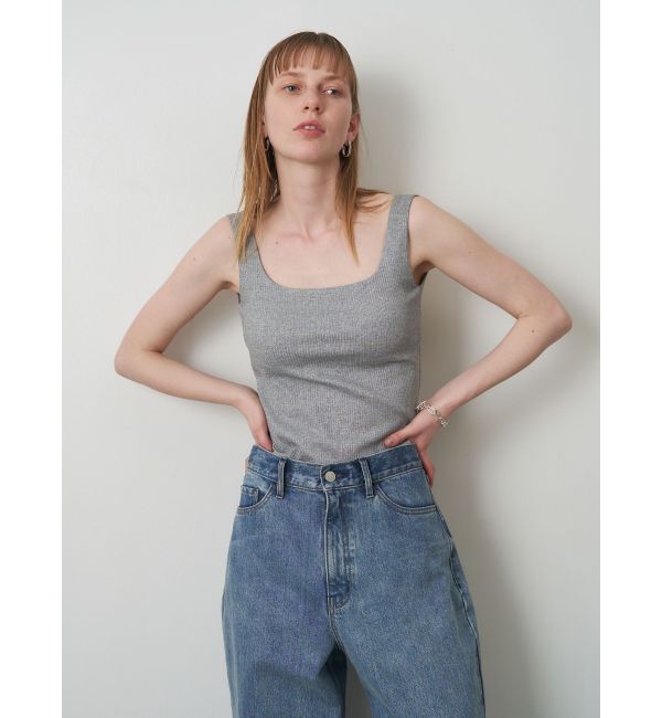 ELENDEEK「SQUARE NECK PAD TANK」|タンクトップ|