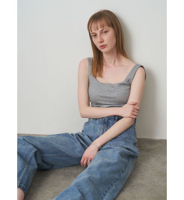 ELENDEEK「SQUARE NECK PAD TANK」|タンクトップ|