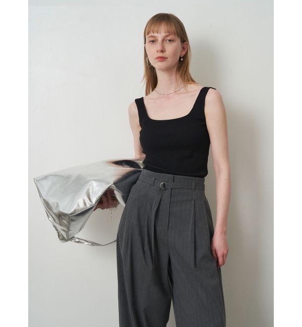 ELENDEEK「SQUARE NECK PAD TANK」|タンクトップ|