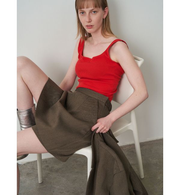 ELENDEEK「SQUARE NECK PAD TANK」|タンクトップ|