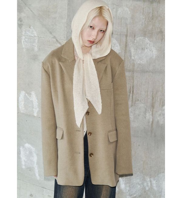 EMODA「【VEQUM】BOX WIDE JACKET」|テーラードジャケット|ベージュ