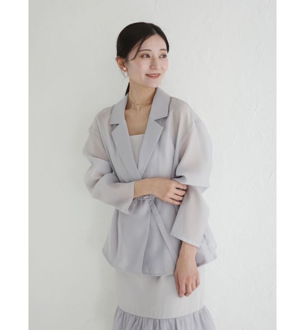 LAGUNAMOON「LADYシアージャケット&times;ティアードキャミワンピース」|ワンピース|