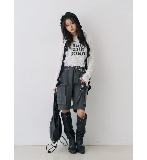 jouetie「カットアウトシャーリングトップス」|Tシャツ・カットソー|