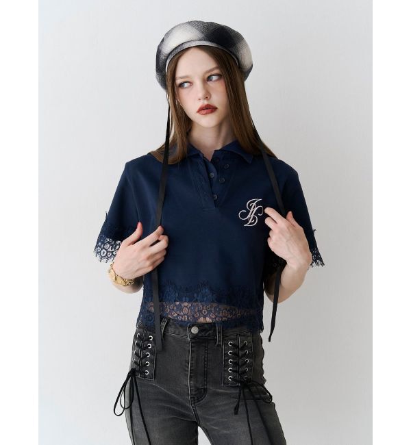 jouetie「レースドッキングポロトップス」|Tシャツ・カットソー|