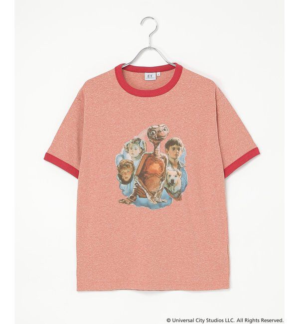 VENCE share style「『 E.T. 』デザイン リンガーTシャツ」|Tシャツ・カットソー|レッド