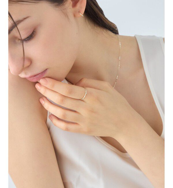 ete「[アイシーヴェール] K10IGG ダイヤモンド アイス リング」|リング|