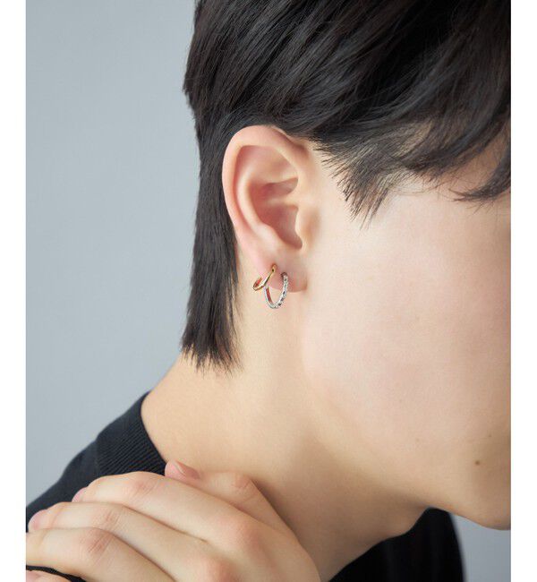 Jouete「[ダブルピアス] ジルコニア コンビカラー」|ピアス|