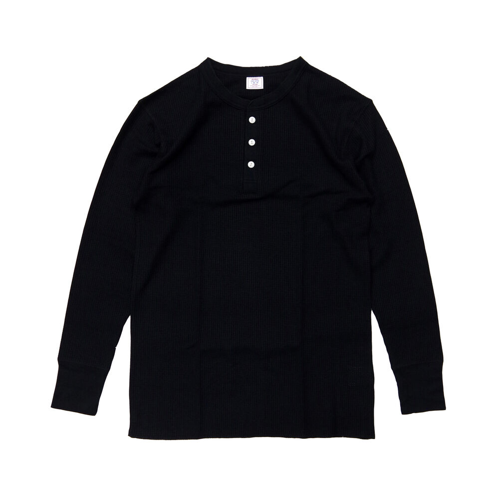 BACKYARD FAMILY「JEMORGAN パックTシャツ 通販 JC189-52S ワッフル ロンT サーマル」|Tシャツ・カットソー|ブラック1