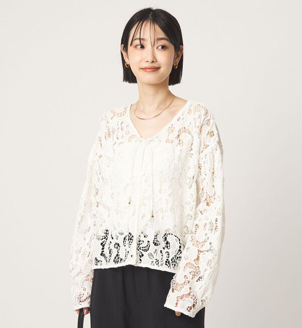 UNITED ARROWS green label relaxing「カットワークレース ブラウス」|シャツ・ブラウス|