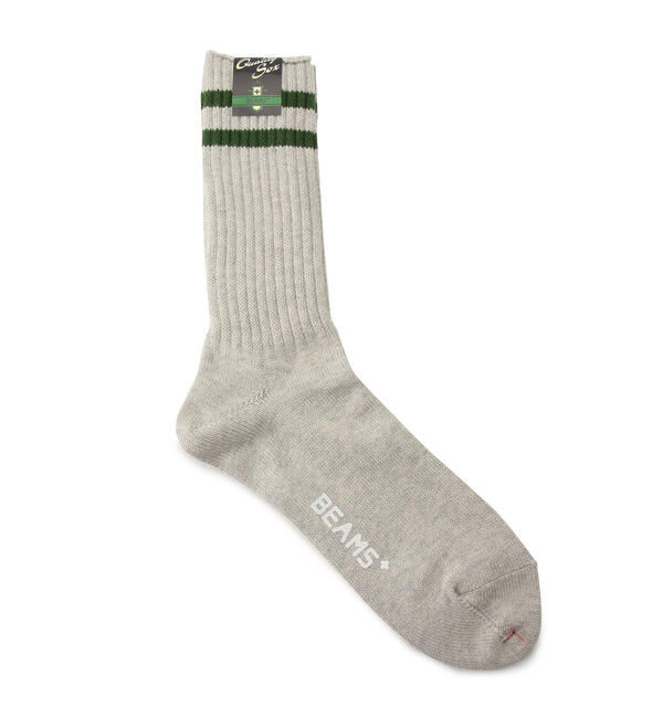 BEAMS PLUS「BEAMS PLUS / スクールボーイ　ソックス」|ソックス|GRAY/GREEN