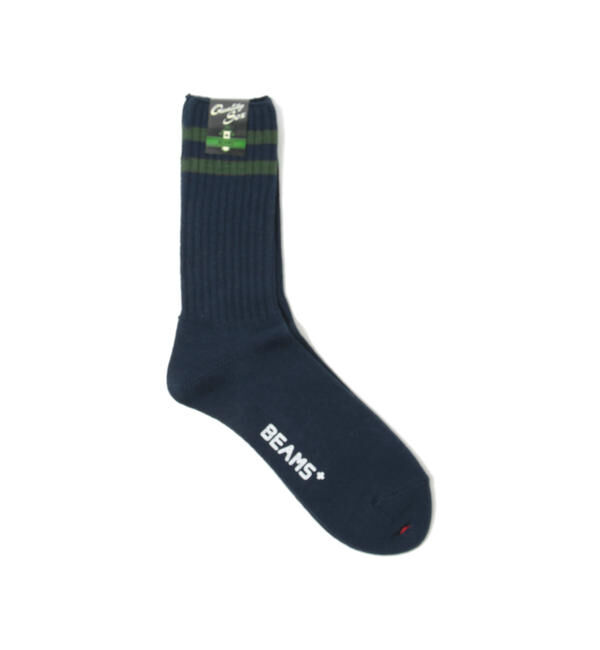 BEAMS PLUS「BEAMS PLUS / スクールボーイ　ソックス」|ソックス|NAVY/GREEN