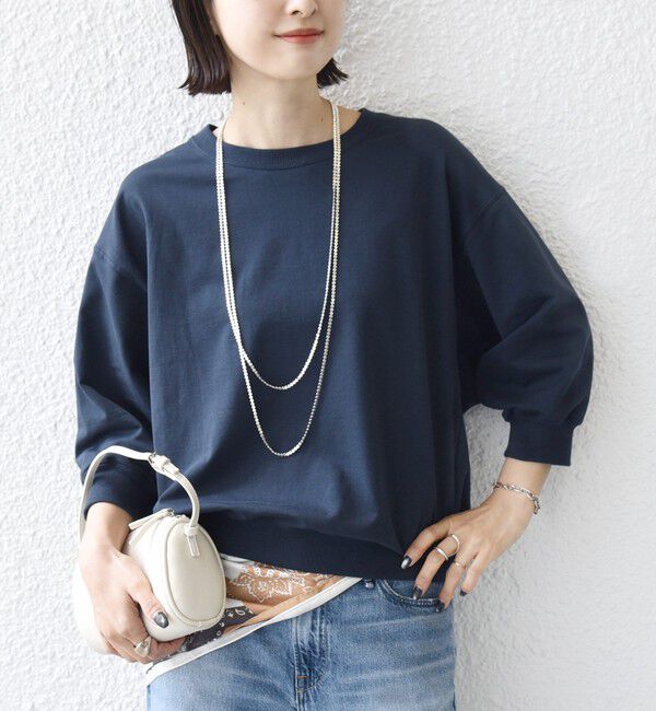 SHIPS for women「〈手洗い可能〉ハイゲージ ドルマン プルオーバー」|Tシャツ・カットソー|ネイビー