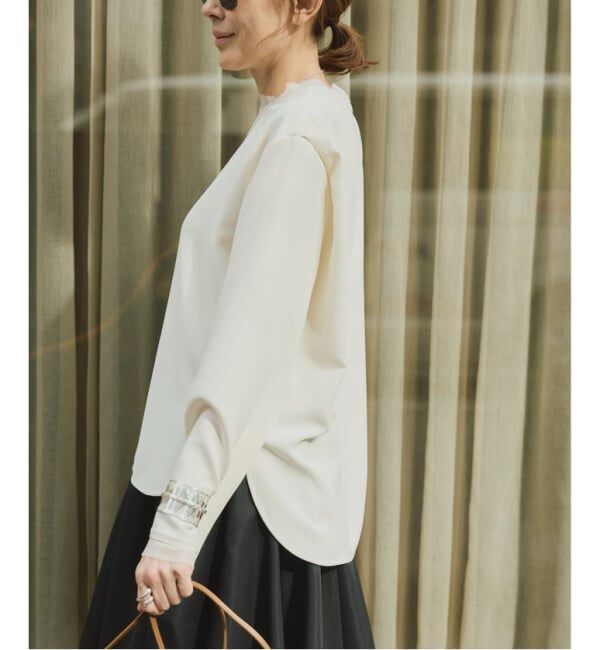 VERMEIL par iena「《WEB限定/追加》Minimal Double Cross ブラウス」|シャツ・ブラウス|