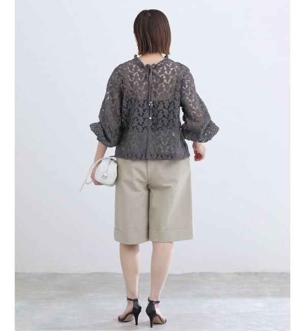 IENA「《追加》フラワー刺繍レース2WAYブラウス」|シャツ・ブラウス|