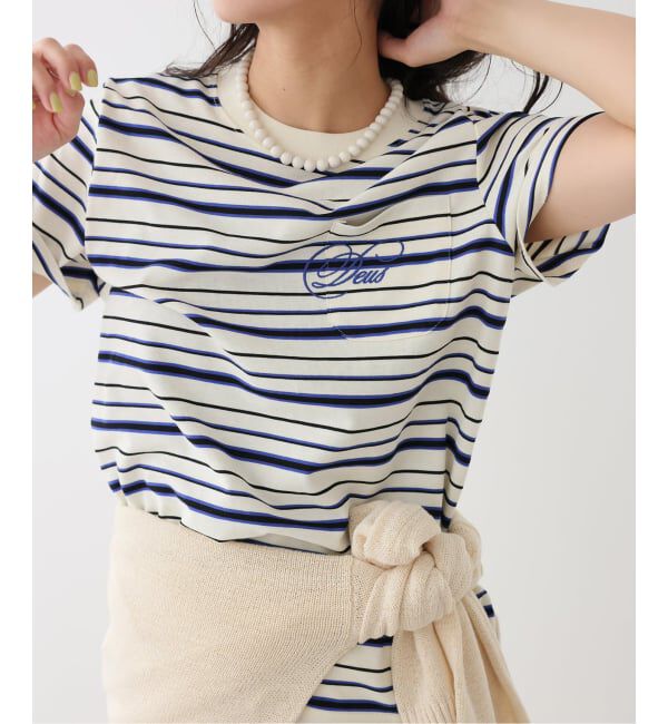 SLOBE IENA「DEUS/デウスエクスマキナ Pierre Stripe Tee」|Tシャツ・カットソー|