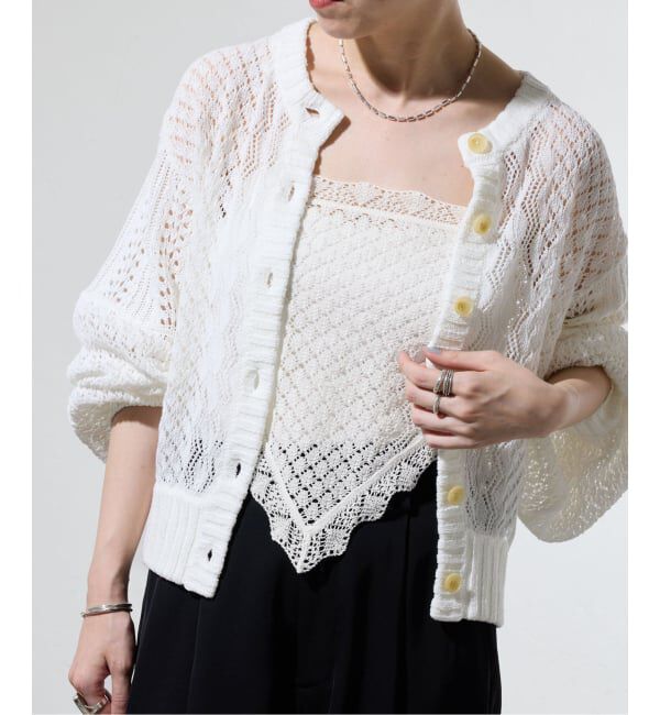 IENA「《一部店舗限定》クロシェニット バンダナ」|バンダナ・スカーフ|