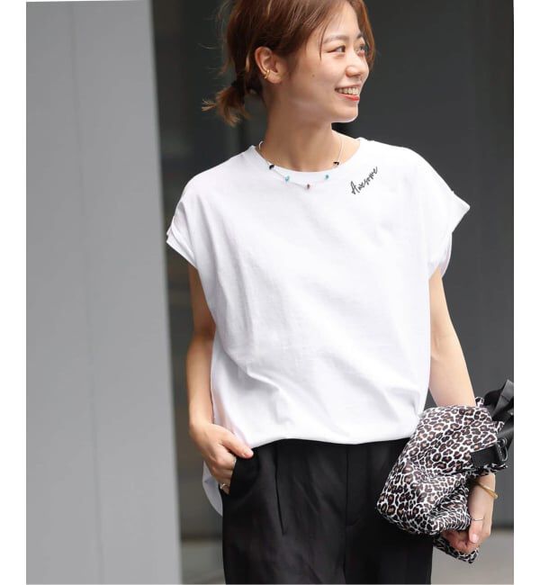 JOURNAL STANDARD relume「《追加3》刺繍ロゴフレンチTEE」|Tシャツ・カットソー|