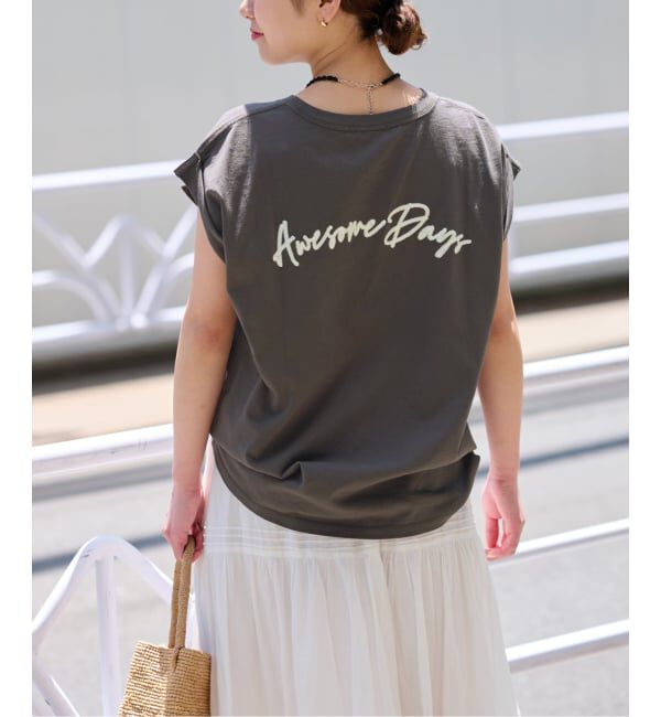 JOURNAL STANDARD relume「《追加3》刺繍ロゴフレンチTEE」|Tシャツ・カットソー|
