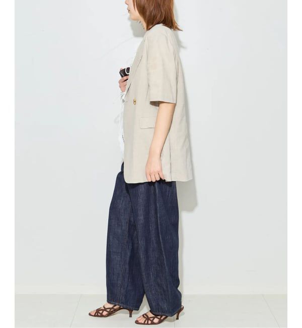 journal standard L'essage「リネンハーフスリーブジャケット」|テーラードジャケット|