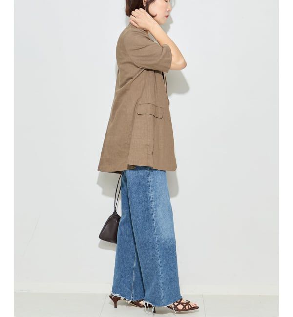 journal standard L'essage「リネンハーフスリーブジャケット」|テーラードジャケット|