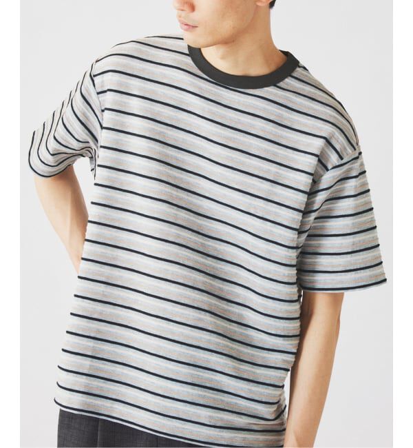JOURNAL STANDARD relume「テクスチャー マルチボーダー Tシャツ」|Tシャツ・カットソー|グレーB