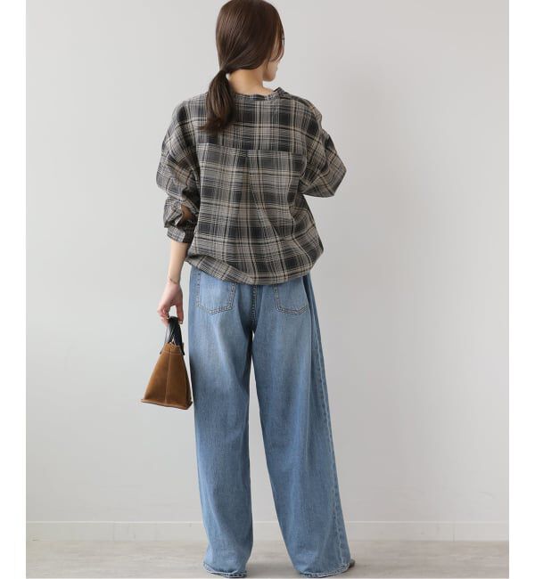 JOURNAL STANDARD relume「《予約》ドロストワイドシアーチェックシャツ」|シャツ・ブラウス|