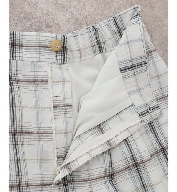 Spick and Span「《セットアップ可》2タックチェックパンツ」|スラックス|
