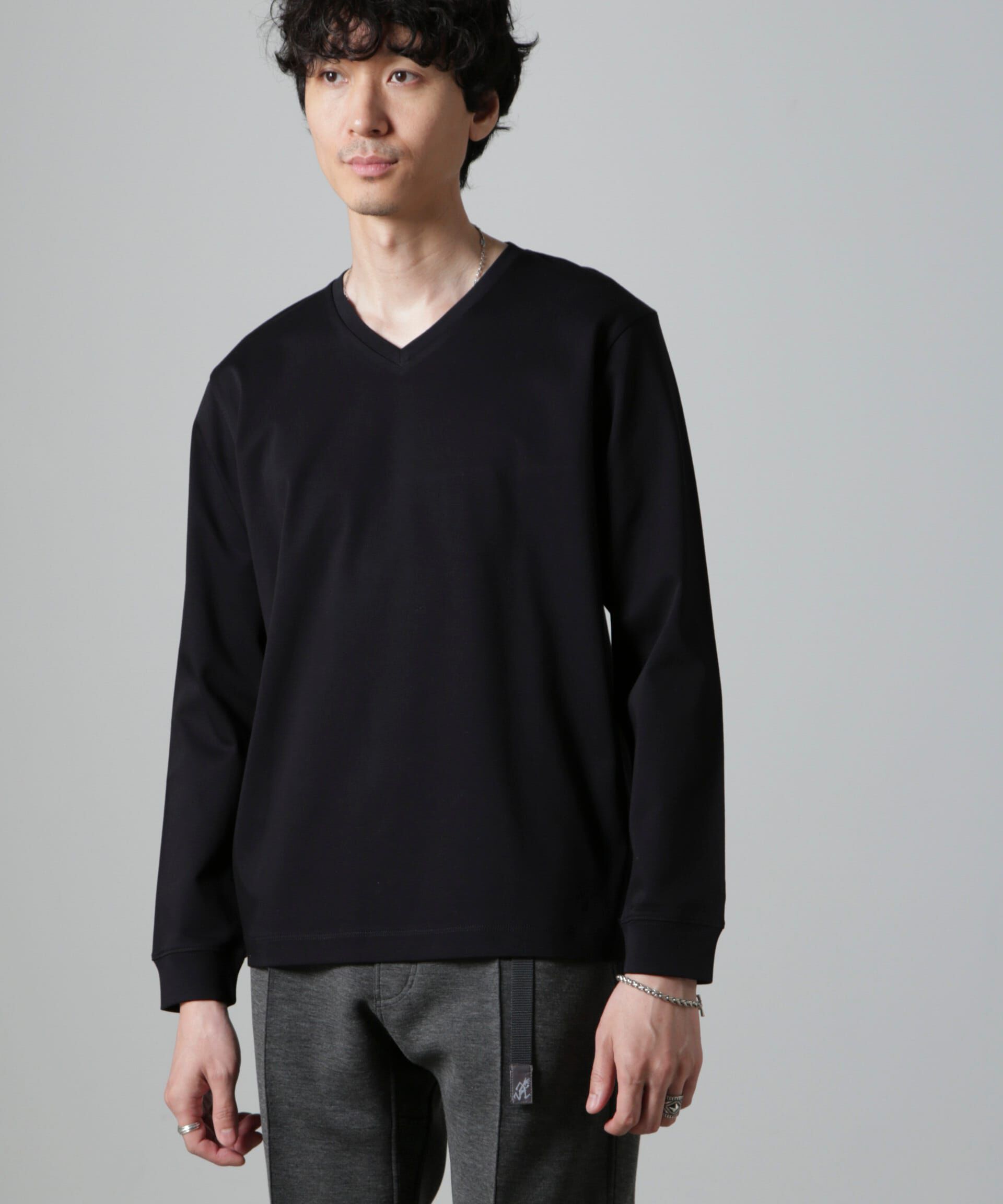 nano･universe「アンチスメルＶネックTシャツ 長袖」|Tシャツ・カットソー|
